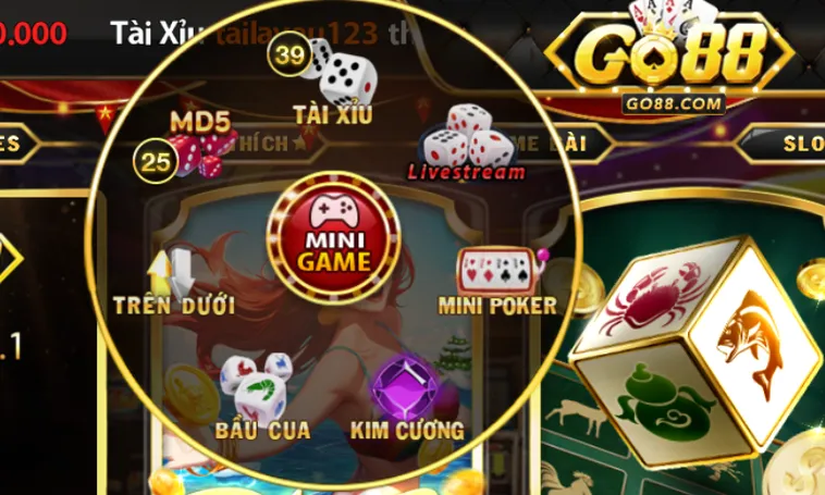 Sảnh mini go88 đa dạng hình thức thể loại.